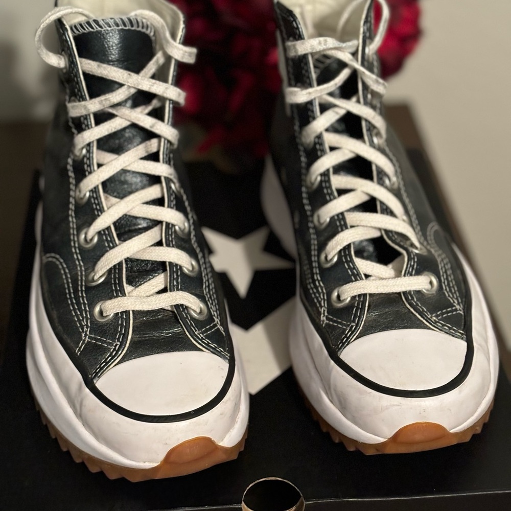 Converse Platform Hi-Top Sneakers leather